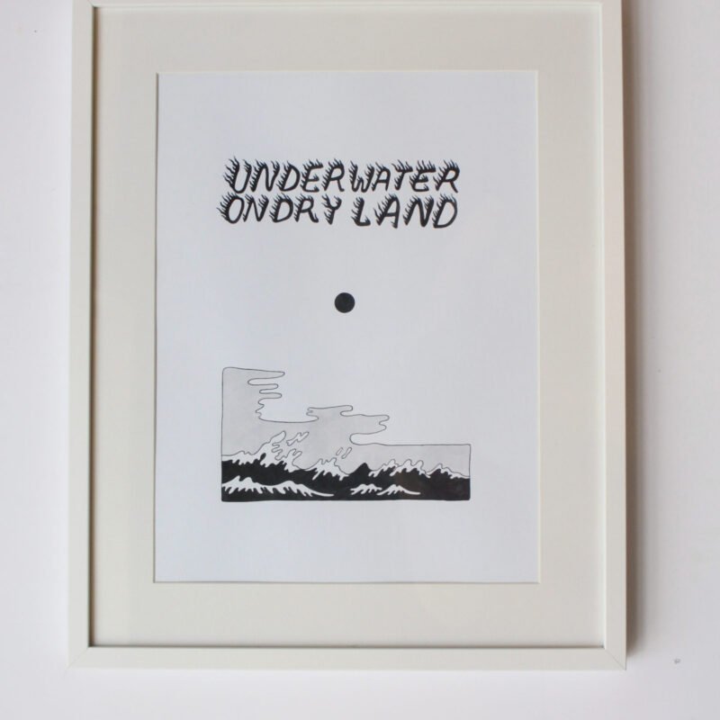 Eva Claycomb, Underwater on Dry Land, ink, 20" x 16"