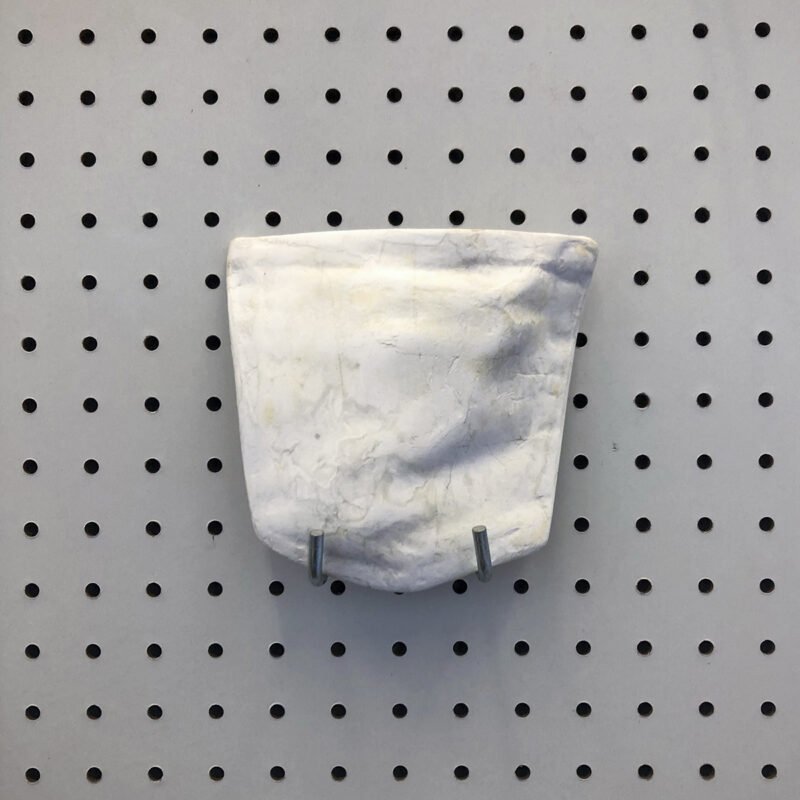 Rachael Starbuck; a part; paper, resin, and steel, 6" x 6" x 2"
