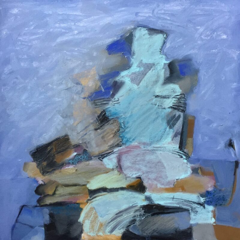 Liz Penniman, Ice Cap, oil and graphite on paper, 16" x 16"