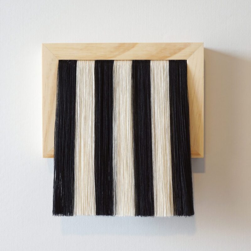 Bumin Kim, Vexillium #24, thread and wood, 7" x 7.5"