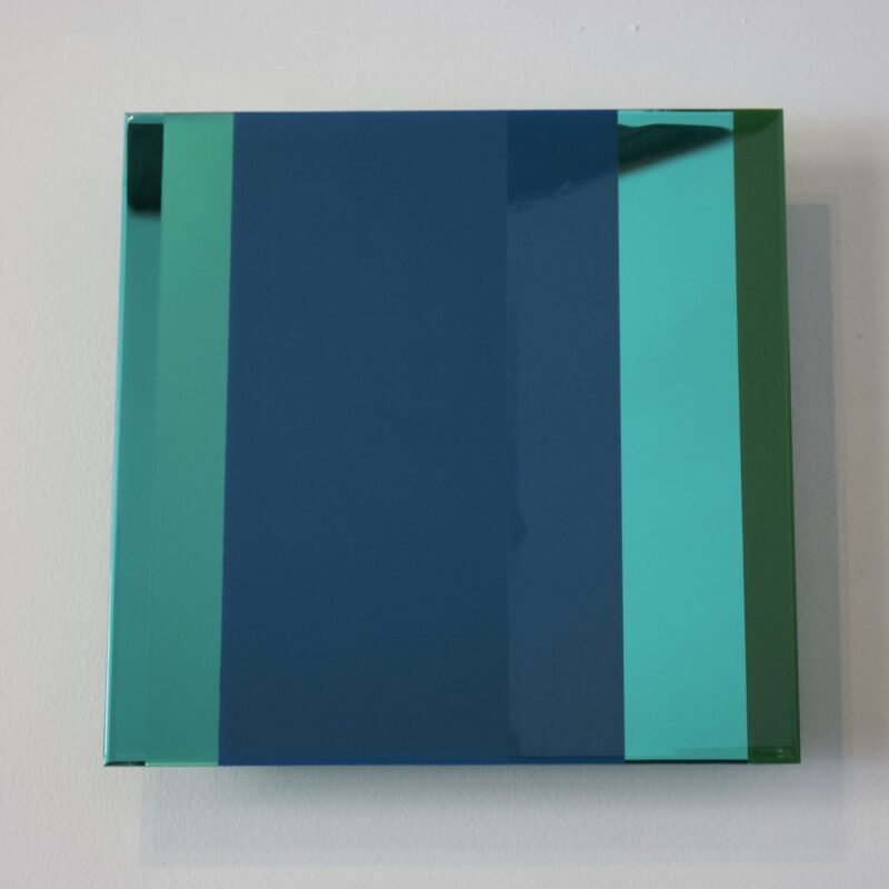Andrew Anderson, Untitled, Mirror, Acrylic, Resin, Enamel, 12"x12"