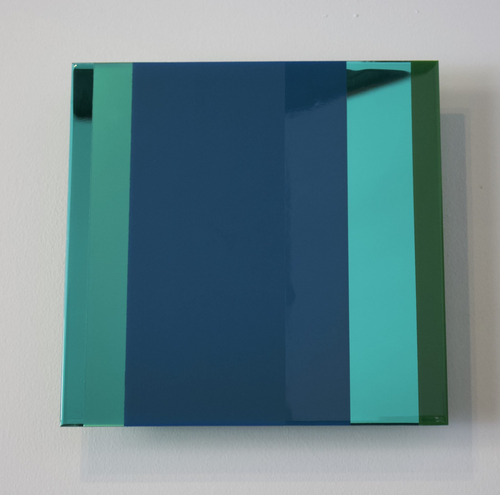 Andrew Anderson, Untitled, Mirror, Acrylic, Resin, Enamel, 12"x12"