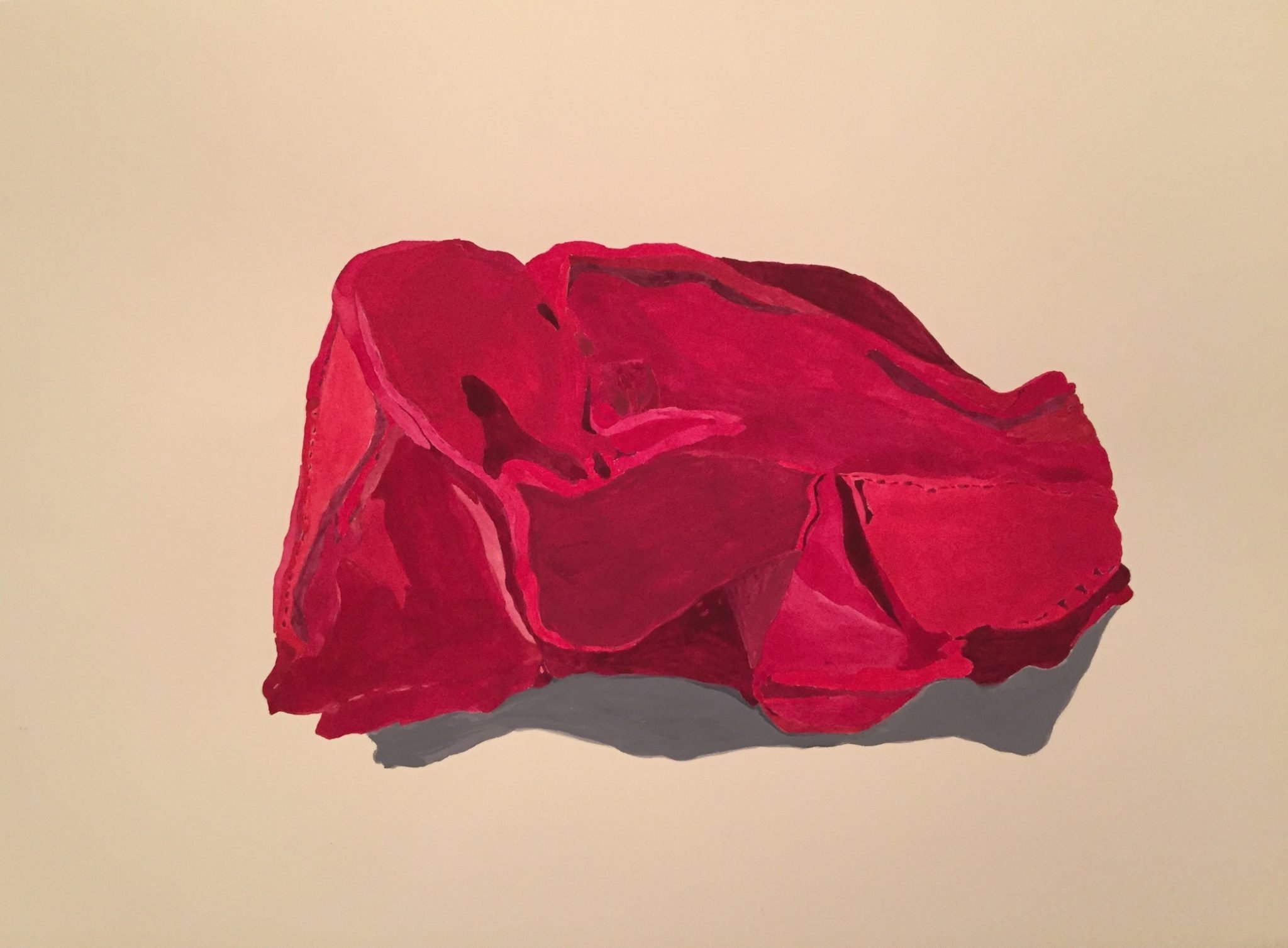 Candace Briceno-Connolly, Rock (“Red”), Pencil & gouache on paper, 11"x 14"