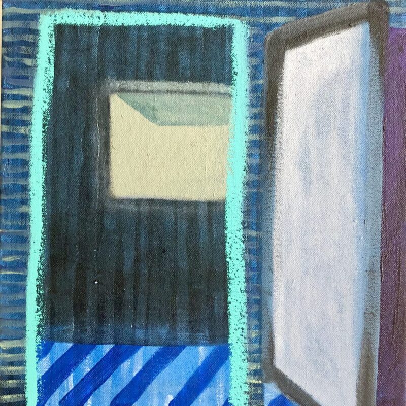Annie Johnston, "Thin Walls"; oil on canvas; 14" x 10"